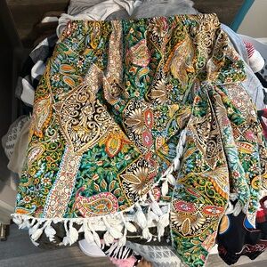 Bohemian Green Paisley Swim Cover-Up